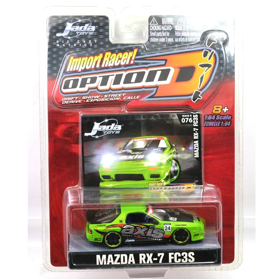 ミニカー 1/64 Jada Toys RX-7 FD3S Jada Toys Mazda RX-7 Import Racer Street Race Tuner Rare Red